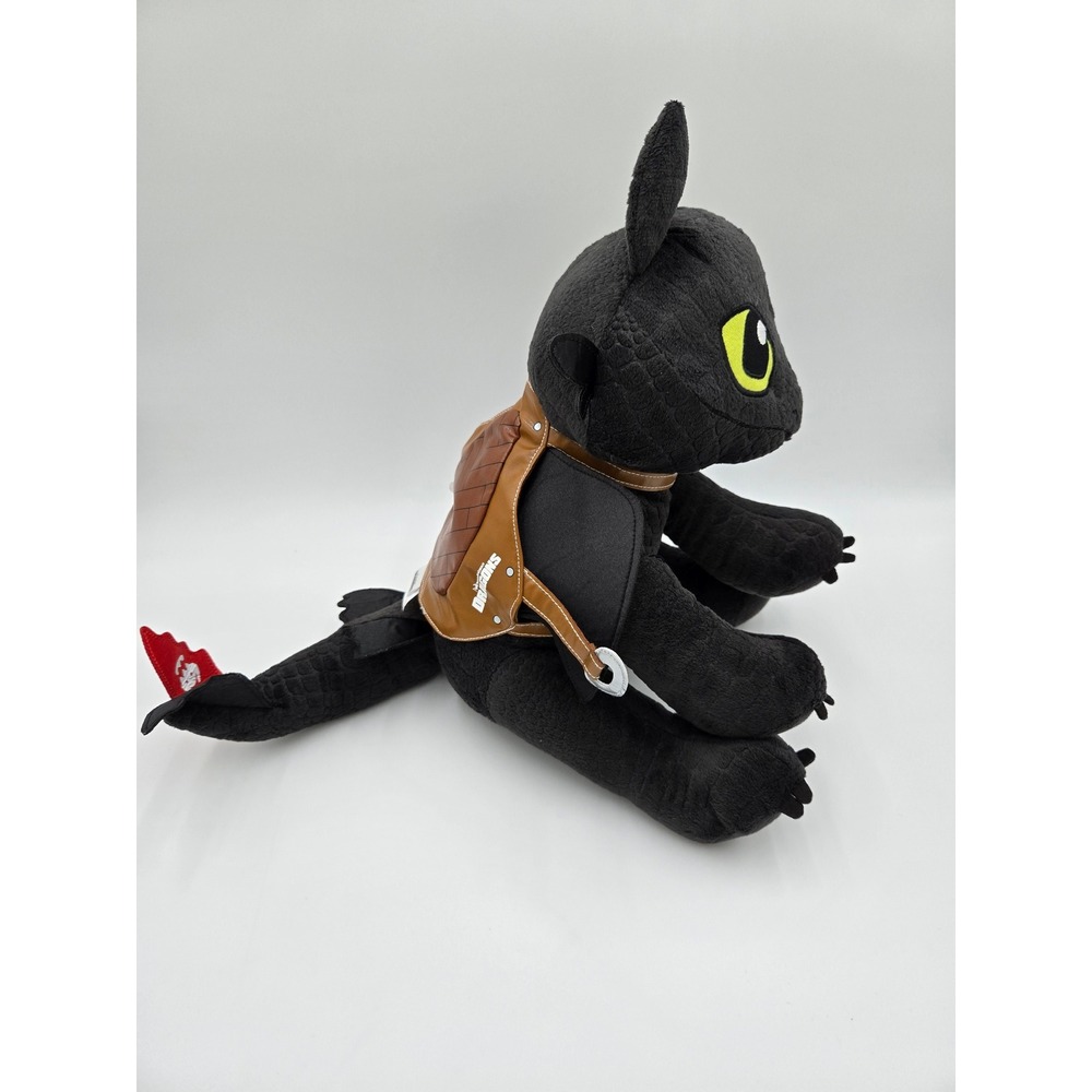 Build A Bear Toothless‎ Dragon Plush NWT Saddle & Wings How to Train Your Dragon - Picture 4 of 4